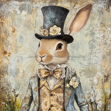 Easter Sign, Cute Bunny,, DCO-12763, Sign For Wreath, 10x10